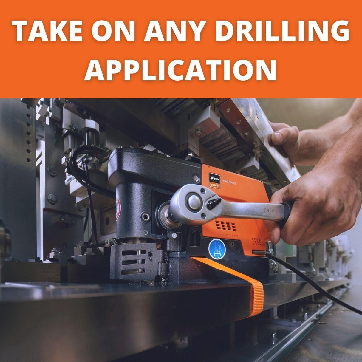 Fein Slugger MagForce 90 Compact Magnetic Drill Up to 1-3/8" - Lightweight Powerful Maintenance-Free 10-Amp Base Drill for the Toughest Jobs - 72732362090 Fein