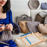 SnowTing Weaving Loom Kit, 15.6 x 10.1 x 1.2 Inch Large Wooden Weaving Frame for DIY Tapestry, Multi-Craft Hand-Knitting Loom Machine for Adults & Beginners DIY Wall Art, Home Decor, and Art Projects SnowTing