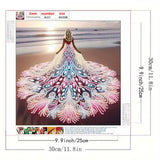 Beach Woman Diamond Art Kits for Adults,DIY Sunset Special Shaped Diamond Painting Kit for Beginners,5D Diamond Painting Crystal Rhinestone Gem Art for Home Wall Decor 11.8 X 11.8Inch GEMFAMILY