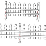 Yaheetech Decorative Garden Fence-Landscape Wood Picket Fencing Ornamental Panel Border Edging Patio Flower Garden Bed Pool Fences Outdoor, Light Brown- 532.5 in Yaheetech