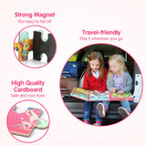 SYNARRY Unicorn Princess Mermaid Magnetic Puzzles for Toddlers 3-5, 36 Pieces Travel Puzzles for Kids Ages 4-8, Airplane Car Road Trip Activities Games Toys for 3 4 5 6 Year Old Girls Birthday Gifts SYNARRY