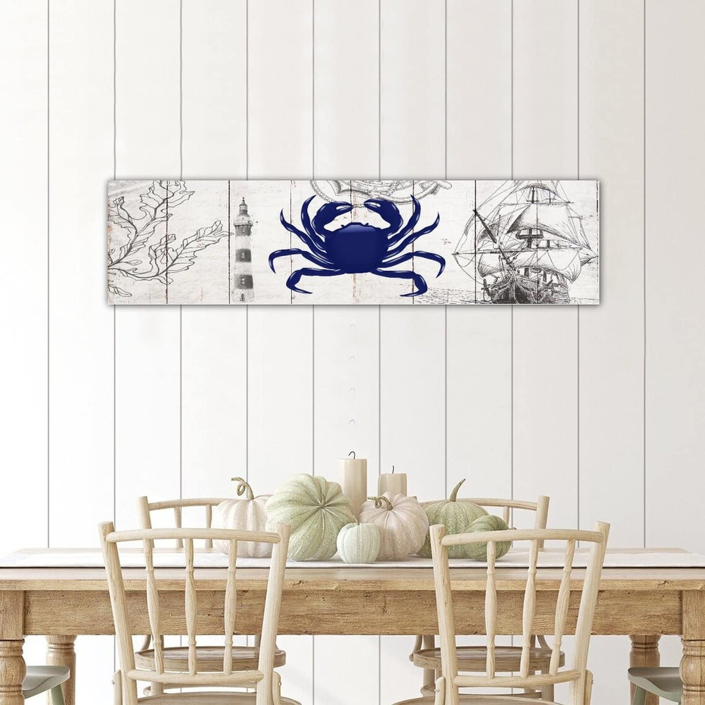 Wood Pallet Sign Nautical Sea And Ocean Theme Distressed Look Personalized Decorative Wooden Plank Hanging Plaque Plank Hanging Plaque Shabby Chic Style Home Wall Hanging Art for Beach House  - WoodArtSupply