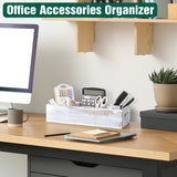 14 Inch Farmhouse White Bathroom Basket with Removable Dividers - 3 Comparments Wood Toilet Paper Basket for Back of Toilet Tank Topper - White Storage Organizer for Bathroom Pantry Organization dreamkey