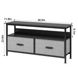 IDEALHOUSE Dresser TV Stand, Entertainment Center with Storage, 50 Inch TV Stand for Bedroom Small TV Stand Dresser with Drawers and Shelves, TV & Media Console Table Furniture for Living Room, Grey IDEALHOUSE