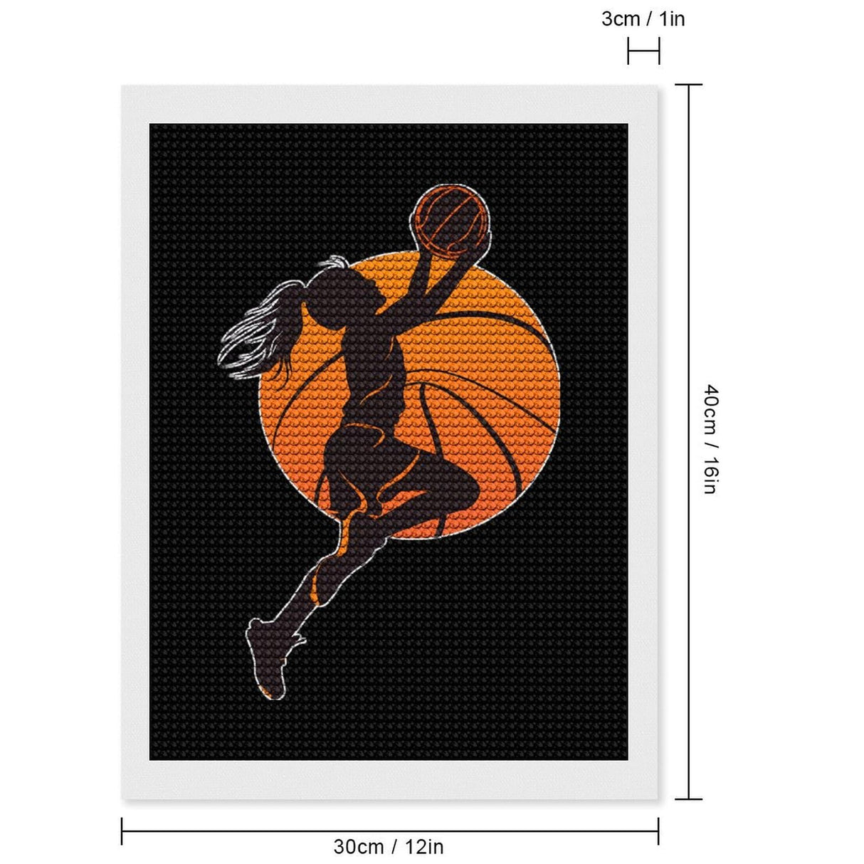 Basketball Girl Adults Diamond Painting Pictures DIY Art Crafts Kits for Home Wall Decoration 12"x16" Generic