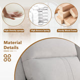 ANJ Beige Power Reclining Loveseat Sofa Couch, Oversized 2-Seater Recliner for Living Room with Overstuffed Armrests, Pet Friendly Small Space Recliner Couch, Full-Body Support Loveseat ANJ