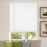 CALYX INTERIORS Room Darkening Vinyl Mini Blinds, Cordless, 1" Slat, 34" W x 60" H, White Calyx Interiors