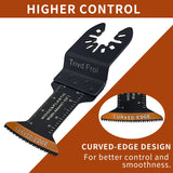 Trivd Frol 100Pcs Curved-Edge Oscillating Tool Blades Professional Universal Oscillating Saw Blades Wood Multitool Blades Compatible with Dewalt, Milwaukee, Ryobi, Rockwell, Bosch Trivd Frol