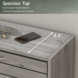 AIEGLE Shoe Storage Cabinet with 2 Flip Drawers for Entryway, Freestanding Shoe Rack Shoe Organiazer with Louver Drawers, Grey Wood (22.4" W x 9.4" D x 29.5" H) AIEGLE