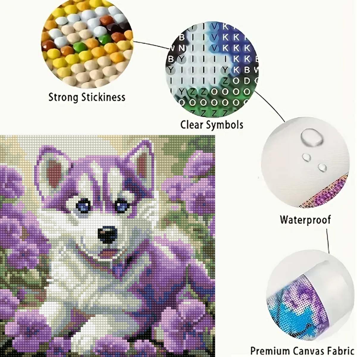 GEMFAMILY 5D Diamond Painting Kits,Animal Dog Diamond Art Kits for Adults with Diamond Dots Kits for Home Decor GEMFAMILY