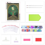 Lxmsja Tree of Life Diamond Art Kits for Adults, Moon DIY Full Drill Diamond Painting Kits for Beginners, 5D Gem Art Crafts for Adults, Home Wall Decor 12x16 inch Lxmsja