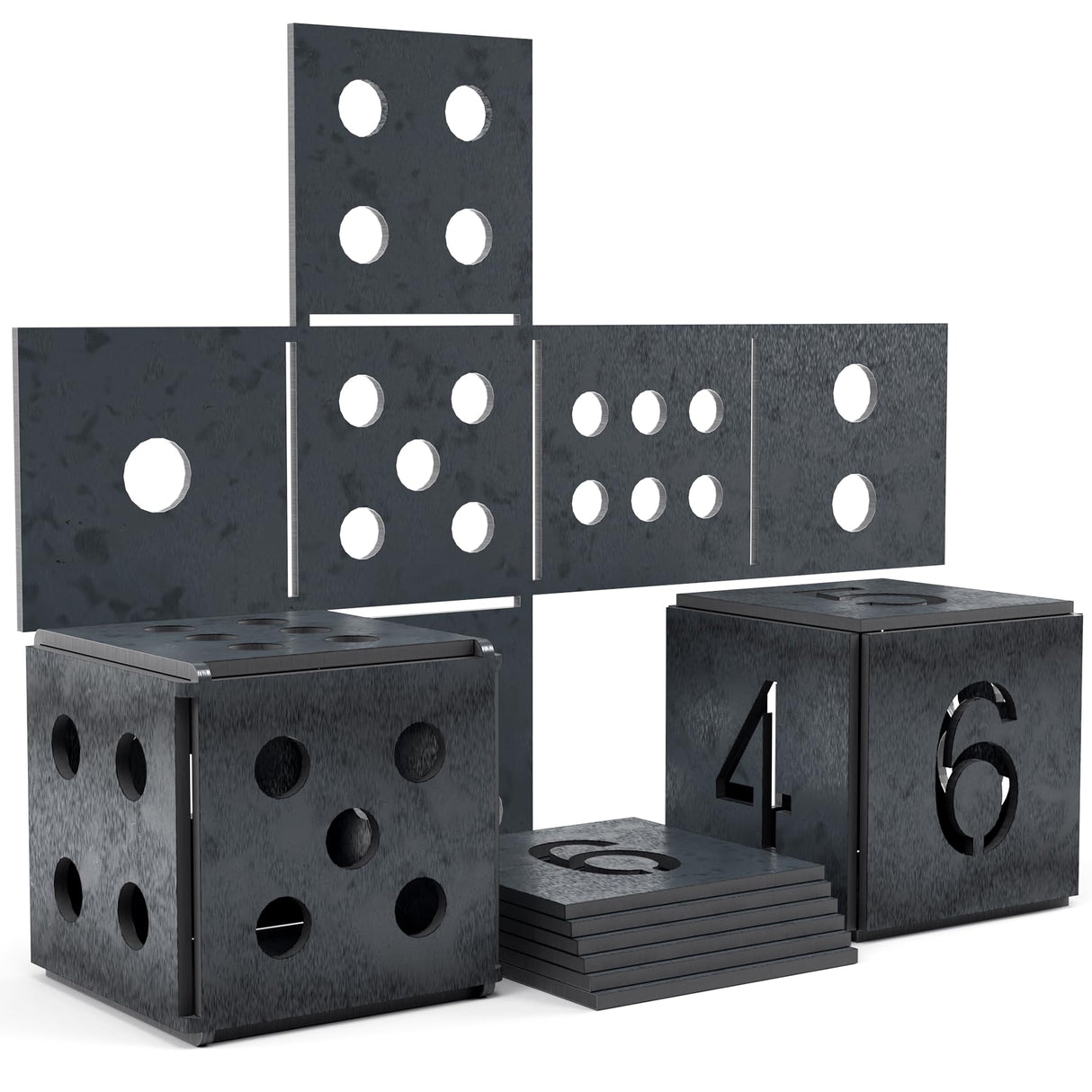 WelderElite Welding Coupons 1/8" Welding Practice Kit 11 Gauge Beginners Welding Mild Steel Sheet Can Be Used to Make 3 Dice and 1 Cube Frame WelderElite