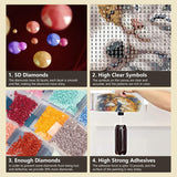 SJUTOUCI Dog and Cat Diamond Painting Kits for Adults, Diamond Art Kits for Beginners, 5D Round Diamond Dots Gem Art Craft for Home Wall Decor 12x12 inch, Animals SJUTOUCI