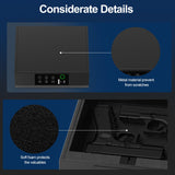 NIANPU Gun Safe for Handgun,Biometric Gun Safe for Pistols,Quick-Access Firearm Safety Fingerprint/Key Pad/Key Gun Lock Box for Home Bedside Nightstand Car NIANPU