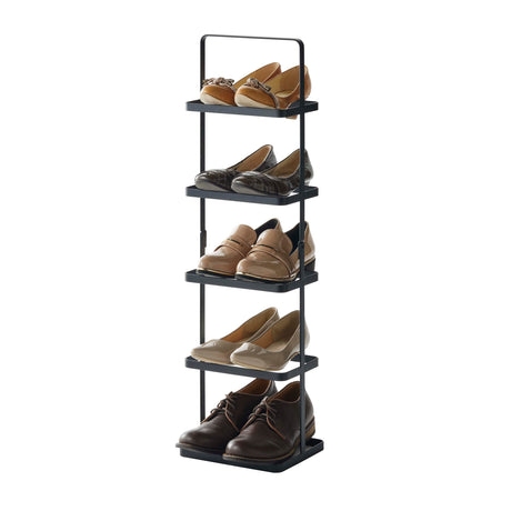 Yamazaki Home, Tall | Steel Shoe Rack, Black YAMAZAKI
