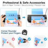 Raycial Laminator Machine A4, Laminating Machine with 50 Laminating Pouches, Hot and Cold Thermal Laminator, 4-in-1 Lamination Machine with 5 Laminating Modes and Auto-Off for Home Office School Use Raycial