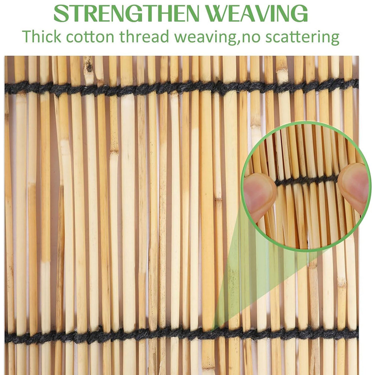 ZMNXAS Natural Reed Fencing Rolls,Privacy Fence Screen,Balcony Reed Fence Bamboo Screen Fencing for Outdoor Backyard Patio,Balcony Fencing Covering(61x244cm(2x8ft)) ZMNXAS