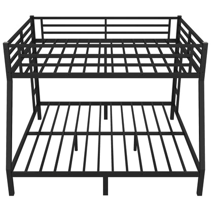 Queen Over King Bunk Bed for Adults, Queen Over King Bunk Beds with 2 Ladder and Full Length Guardrail, Heavy Buty Metal Bunk Beds/Queen Over King Bunk Bed for Teens, Kids(Queen Over King)