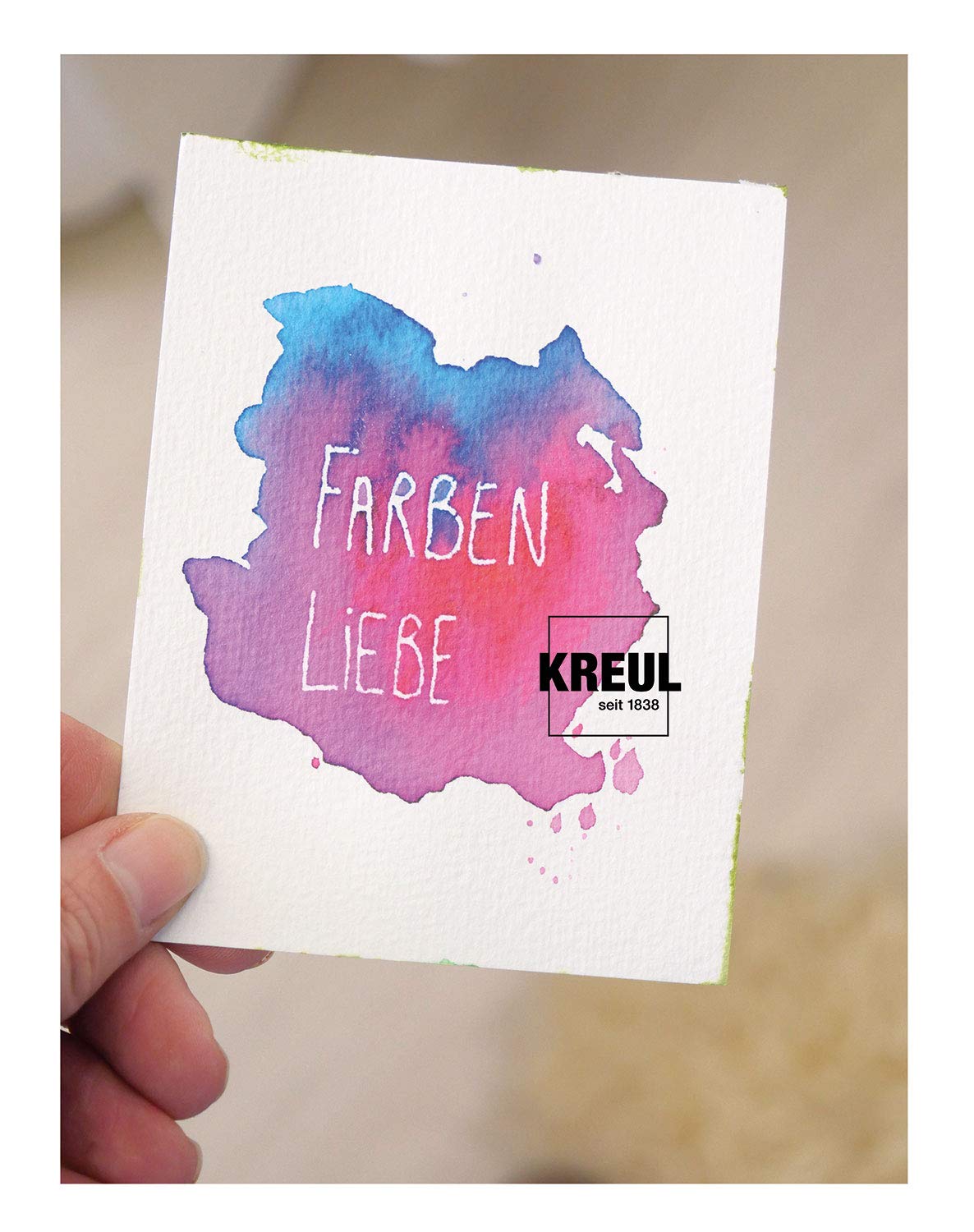 KREUL 18160 Solo Goya fine, Removable Scratch Masking Marker Shape, for Precise and Sharp Middle of Flowing Watercolour Paint, line Width 1-2 mm, Blue KREUL