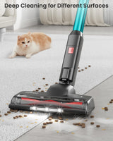 Cordless Vacuum Cleaner, 550W/45Kpa/60Mins Vacuum Cleaners for Home, Self-standing Stick Vacuum with LED Display, Rechargeable Cordless Vacuum, Lightweight Vacuum for Carpet, Pet Hair, Hardwood Floor AFNOP
