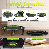 ZCMHAXJ Foldable Mini Trampoline, 40"/48" Rebounder Trampoline for Adults & Kids, 440lbs Capacity Indoor Fitness Workout Exercise Equipment ZCMHAXJ
