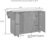 Crosley Furniture Eleanor Wood Top Kitchen Island with Spice Rack, Storage Drawers and Shelves, Mahogany Crosley Furniture