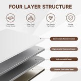 PEUKC Display Cabinet with Glass Doors, 67-inch Curio Cabinets with 4 Adjustable Shelves, HD&Tempered Glass Cabinet Display Case for Home, Office, Clinic, Pantry, Assemble Required, White PEUKC