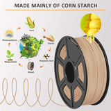 SUNLU Real Wood Fiber Wood PLA Filament, Neatly Wound PLA 3D Printer Filament 1.75mm Dimensional Accuracy +/- 0.03mm, Fit Most FDM 3D Printers, 1kg Spool (2.2lbs), Woody Scent Real Wood Fiber PLA 1.75 SUNLU