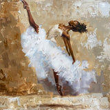 DIY 5D Diamond Art Painting by Number Kits for Adults African Ballet Dancing Girl Round Diamond Art Full Drill Beads Embroidery Cross Stitch for Wall Decoration(40x40) WoodArtSupply