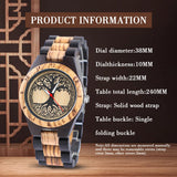 Customizable Mens Wooden Quartz Watch Retro Handmade Design Dial Lightweight Custom Watch for Women Dentily