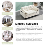 3 In 1 Velvet Convertible Sofa Bed, Pull Out Couch Bed with Reclining Backrest And 2 Pillows, 54" Full Size Loveseat Sleeper Sofa Futon Couch Bed, Couches For Small Spaces, Living Room (White) anwickjeff