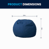 Flash Furniture Dillon Small Bean Bag Chair for Kids and Teens, Foam-Filled Beanbag Chair with Machine Washable Cover, Denim Flash Furniture