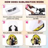 Beclumas 6 Pack 5.7" X5.7" Sublimation Slate Blanks,Heart Heat Thermal Transfer Stone Slate Picture Frame Plaque with Display Stand for Desktop Souvenir DIY Personalized Custom Gift Design Beclumas