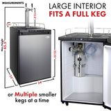 Kegco HBK309S-2 Home Brew Keg Dispenser, Stainless Steel, 2 Tap Kegco