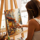 Ceiomez Paint by Number Kits for Adults, Street Paint by Number for Adults, Cafe Adult Paint by Number Kits on Canvas for Home Decor 16x20in Ceiomez