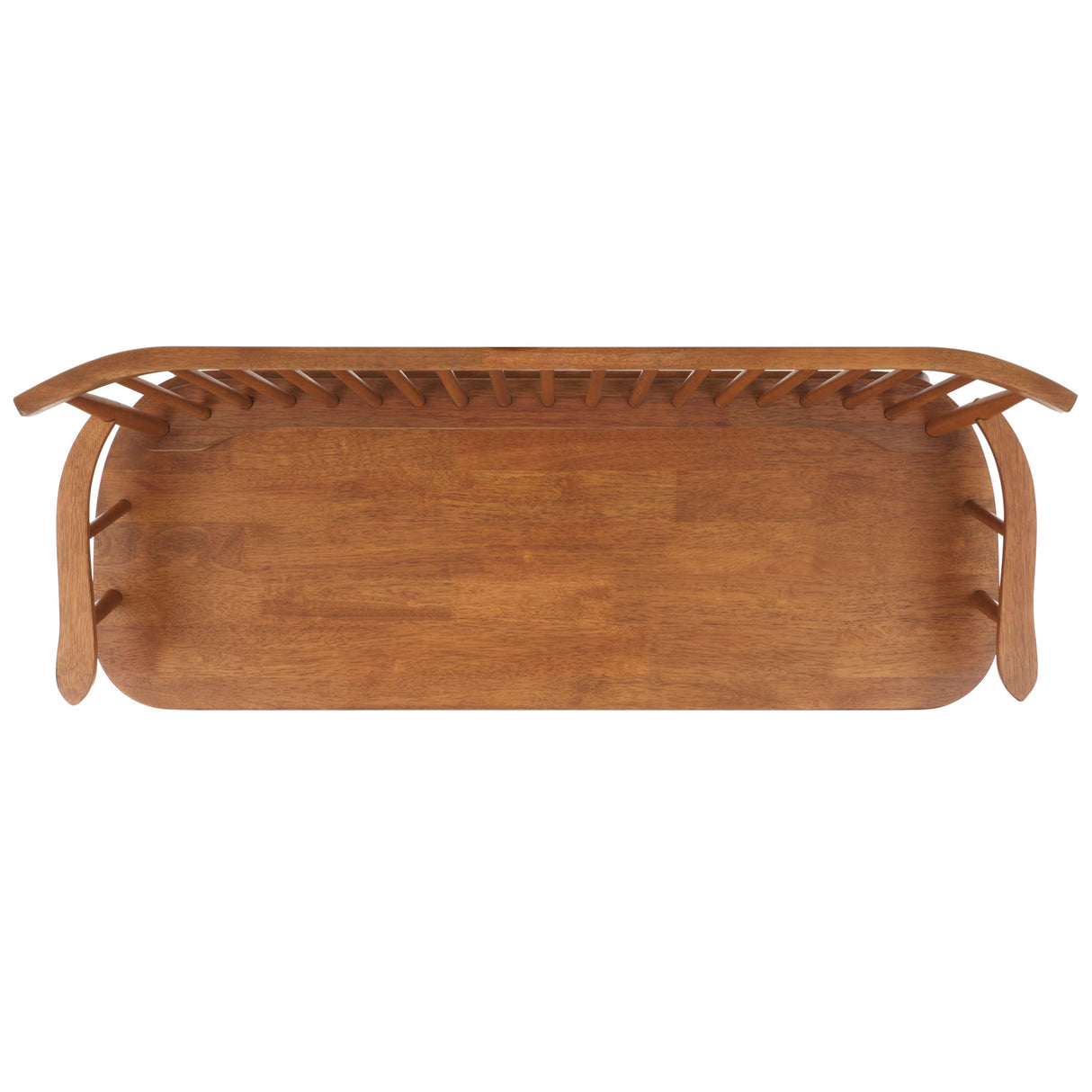 SAFAVIEH Home Collection Addison Farmhouse Honey Solid Wood Windsor Spindle Loveseat Bench SAFAVIEH