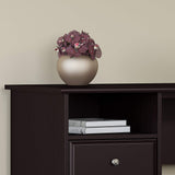 Bush Furniture Cabot 60W Computer Desk with Hutch and Drawers in Espresso Oak Bush Business Furniture