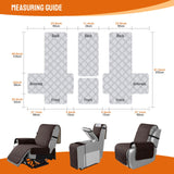 VANSOFY Loveseat Recliner Cover with Console 100% Waterproof Sofa Slipcovers Non-Slip Reclining Couch Covers Split Sofa Cover Furniture Protector for Pets, Dogs(Chocolate) VANSOFY