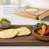 Navaris Wooden Tortilla Press - Wood Pataconera Tortilla Quesadilla Maker Flour Dough Press for Quesadillas Tortillas Indian Roti Tostones Patacones Navaris