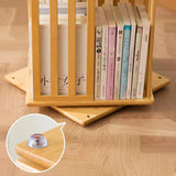 Lebolna 360° Bamboo Rotating Bookshelf Tower - 6 Tier Floor Standing Corner Shelf in Brown Lebolna