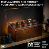 Holme & Hadfield Premium 17-Slot Wooden Watch Display Case – Extra Large Handcrafted Men’s Watch Box with Two Drawers – Father’s Day Gift for Crazy Collectors – Luxury Built to Last Holme & Hadfield