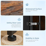 Lyromix 86.62''Dog Crate Furniture Large Breed TV Stand for 2 Dogs with Double Rooms,Wooden Dog Kennel Dog Crate End Table with Removable Divider for Large Medium Dogs, Can Use Separately, Brown Lyromix