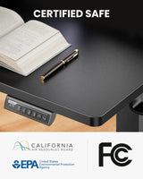 ErGear Electric Standing Desk with Keyboard Tray, 55x28 Inches Adjustable Height Sit Stand Up Desk, Home Office Desk Computer Workstation, Black ErGear