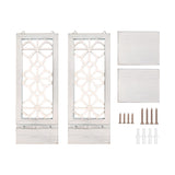 Yorkmills Candle Sconces Wall Decor Set of 2, Wall Candle Holder Rustic Home Decor, Farmhouse Wall Art Floating Mirror Sconces White Wall Decorations for Living Room, Dining Room, Bedroom, Bathroom Yorkmills