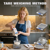 OGWAI Rechargeable Digital Food Scale with Gram and Ounce, Measuring Range 0.1g/3kg(6.6lb), Smart Kitchen Scale for Food, Baking, Cooking, Sourdough Bread, Weight Loss - Small Kitchen Gadget Product OGWAI