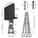 Punching Bag Hanger with Stainless Steel Chain 1000 LB Capacity Heavy Bag Beam Hanger Bracket 360° Swivel Boxing Bag Hanging kit Punching Bag Beam Mount Hooks for Muay Thai BeneLabel