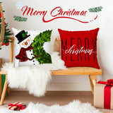 Brightown Red Christmas Pillow Covers 18x18 Set of 4 Christmas Decorations Winter Holiday Decor Throw Cushion Case for Home Couch Brightown