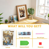 Skyboda Lion Diamond Art Kits for Adults, DIY 5D Jesus Diamond Painting Kit for Adults Beginners, Full Drill Diamond Gem Art Painting Kits Crafts for Wall Art Decor 12x16inch Skyboda