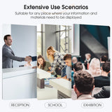 MaxGear Acrylic Brochure Holder 8.5 x 11 inch, 4 Tier Clear Literature Organizer Magazine Stand Display with Removable Divider for 4 x 9 inch Brochures, Pamphlet, Wall Mount or Countertop, 1 Pack MaxGear