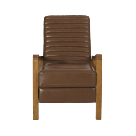 Christopher Knight Home Munro Channel Stitch Pushback Recliner - Cognac Brown/Teak Christopher Knight Home